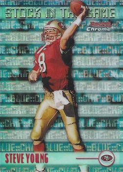 1999 Bowman Chrome - Stock in the Game Refractors #S17 Steve Young Front