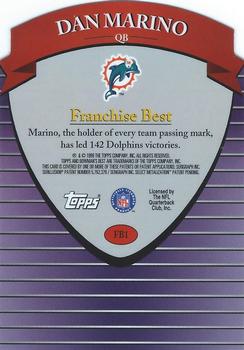 1999 Bowman's Best - Franchise Best #FB1 Dan Marino Back