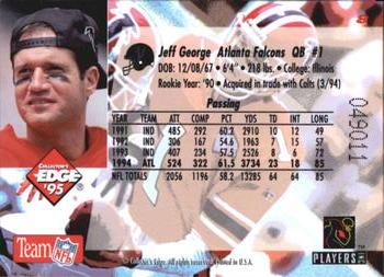 1995 Collector's Edge #8 Jeff George Back