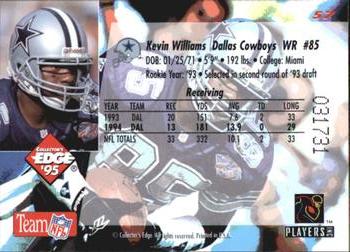 1995 Collector's Edge #57 Kevin Williams Back
