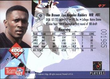 1995 Collector's Edge #97 Tim Brown Back