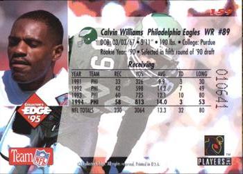 1995 Collector's Edge #159 Calvin Williams Back