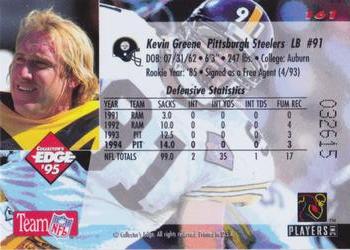 1995 Collector's Edge #161 Kevin Greene Back