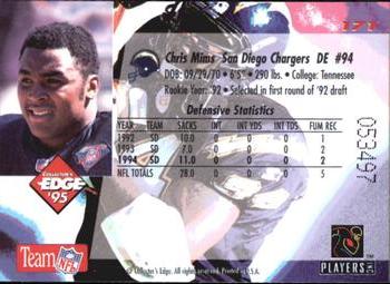 1995 Collector's Edge #171 Chris Mims Back