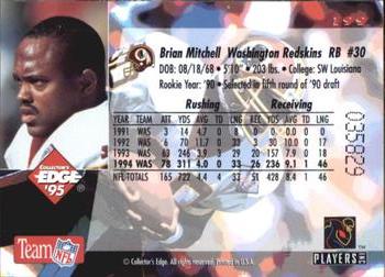 1995 Collector's Edge #199 Brian Mitchell Back