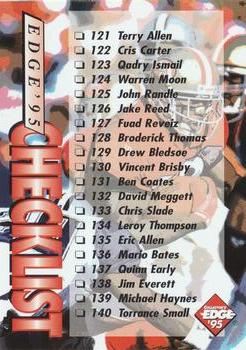 1995 Collector's Edge #204 Checklist: 121-160 Front