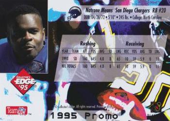 1995 Collector's Edge #NNO Natrone Means Back