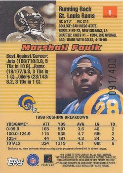 1999 Bowman's Best - Refractors #6 Marshall Faulk Back