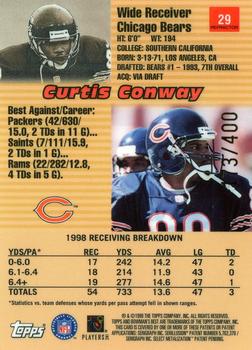1999 Bowman's Best - Refractors #29 Curtis Conway Back