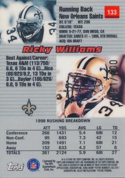 1999 Bowman's Best - Refractors #133 Ricky Williams Back