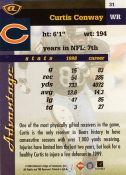 1999 Collector's Edge Advantage - Gold Ingot #31 Curtis Conway Back
