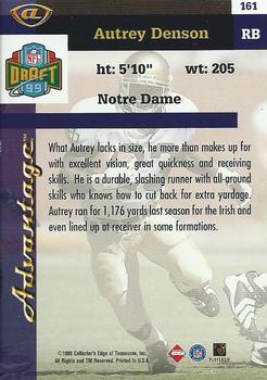 1999 Collector's Edge Advantage - Gold Ingot #161 Autry Denson Back