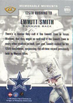 1999 Collector's Edge Advantage - Memorable Moments #MM4 Emmitt Smith Back