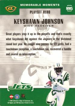 1999 Collector's Edge Advantage - Memorable Moments #MM5 Keyshawn Johnson Back