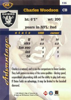 1999 Collector's Edge Advantage - Millennium Collection Red #116 Charles Woodson Back