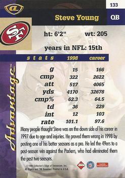 1999 Collector's Edge Advantage - Millennium Collection Red #133 Steve Young Back