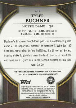 2022 Bowman University Chrome - Invicta Autographs #BI-9 Tyler Buchner Back