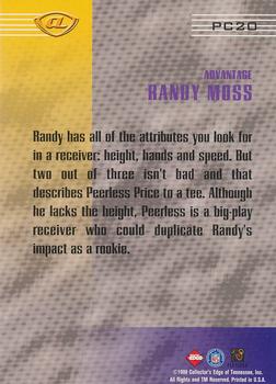 1999 Collector's Edge Advantage - Prime Connection #PC20 Randy Moss Back