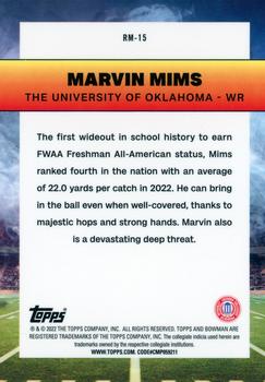 2022 Bowman University Chrome - Ramblin' Man #RM-15 Marvin Mims Back