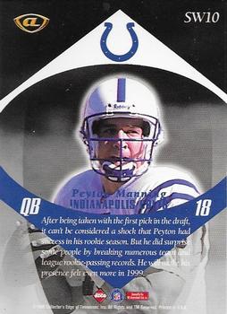 1999 Collector's Edge Advantage - Shockwave #SW10 Peyton Manning Back
