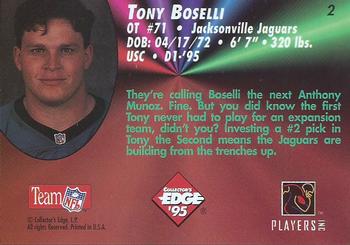 1995 Collector's Edge - Rookies #2 Tony Boselli Back