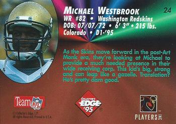 1995 Collector's Edge - Rookies #24 Michael Westbrook Back