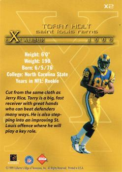 1999 Collector's Edge First Place - Excalibur #X2 Torry Holt Back