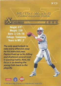 1999 Collector's Edge First Place - Excalibur #X13 Peyton Manning Back