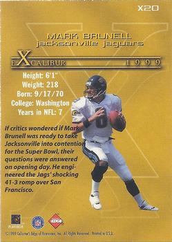 1999 Collector's Edge First Place - Excalibur #X20 Mark Brunell Back