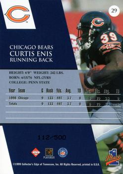 1999 Collector's Edge First Place - Galvanized #29 Curtis Enis Back