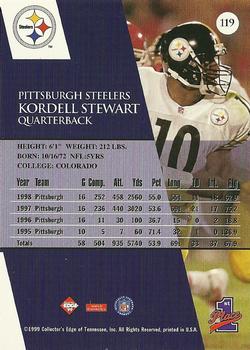 1999 Collector's Edge First Place - Gold Ingot #119 Kordell Stewart Back