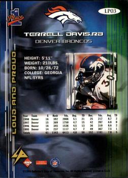 1999 Collector's Edge First Place - Loud and Proud #LP03 Terrell Davis Back