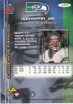 1999 Collector's Edge First Place - Loud and Proud #LP19 Jon Kitna Back