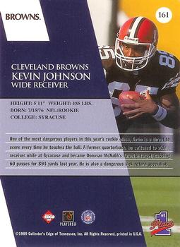 1999 Collector's Edge First Place - Millennium Collection Red #161 Kevin Johnson Back