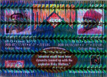 1995 Collector's Edge - TimeWarp #16 Ricky Watters / Daryle Lamonica Back