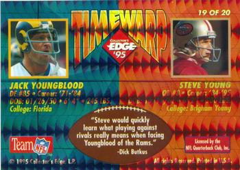 1995 Collector's Edge - TimeWarp #19 Steve Young / Jack Youngblood Back