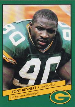 1992 Green Bay Packers Police - Blank Back #2 Tony Bennett Front