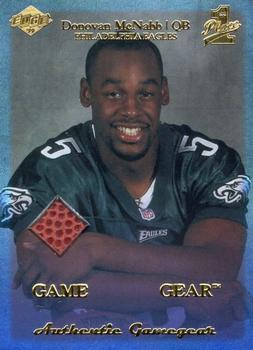 1999 Collector's Edge First Place - Rookie Game Gear #RG2 Donovan McNabb Front