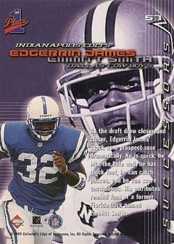 1999 Collector's Edge First Place - Successors #S7 Edgerrin James / Emmitt Smith Back