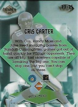 1999 Collector's Edge Fury - Fast and Furious #FF-15 Cris Carter Back
