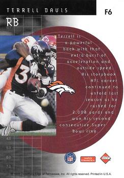 1999 Collector's Edge Fury - Forerunners #F6 Terrell Davis Back
