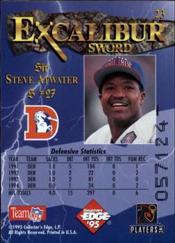 1995 Collector's Edge Excalibur #23 Steve Atwater Back