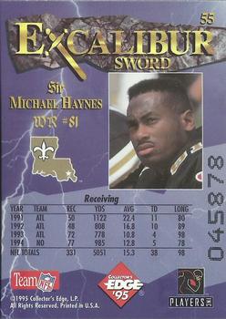 1995 Collector's Edge Excalibur #55 Michael Haynes Back