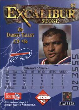 1995 Collector's Edge Excalibur #82 Darryl Talley Back