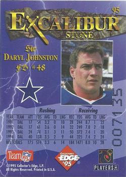 1995 Collector's Edge Excalibur #95 Daryl Johnston Back