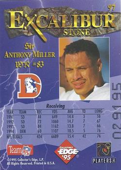 1995 Collector's Edge Excalibur #97 Anthony Miller Back