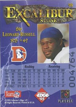 1995 Collector's Edge Excalibur #98 Leonard Russell Back
