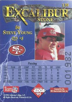 1995 Collector's Edge Excalibur #139 Steve Young Back