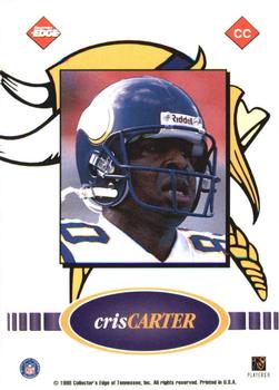 1999 Collector's Edge Fury - Game Ball #CC Cris Carter Back
