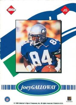 1999 Collector's Edge Fury - Game Ball #JG Joey Galloway Back